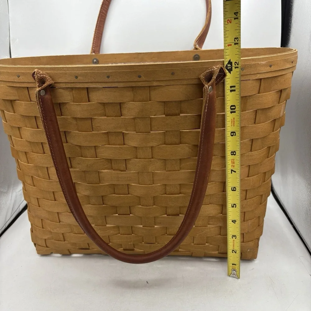 Longaberger Basket Large Boardwalk Picnic Tote Beach with Plastic Protector